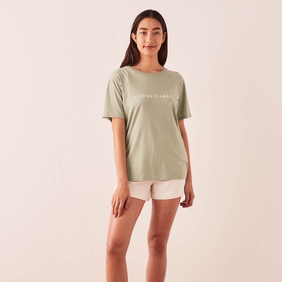 Assembly Label NEW 8 Logo Cotton Crew Tee T-shirt - Picture 3 of 10